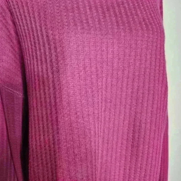 Cha Sor women's wine colored pullover thermal hoodie size large - Picture 3 of 7